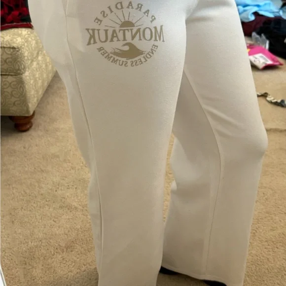 Ocean Drive Cream Joggers - Picture 2 of 3